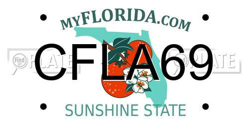 CFLA69 Florida License Plate