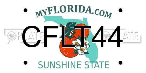 CFLT44 Florida License Plate