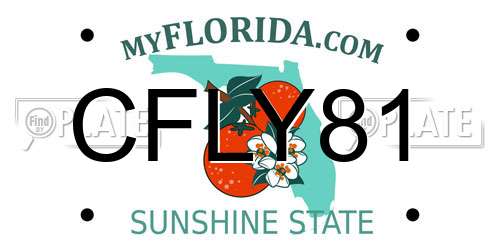 CFLY81 Florida License Plate