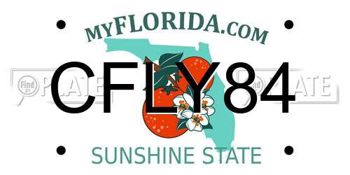 CFLY84 Florida License Plate