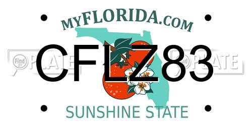 CFLZ83 Florida License Plate