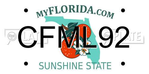 CFML92 Florida License Plate