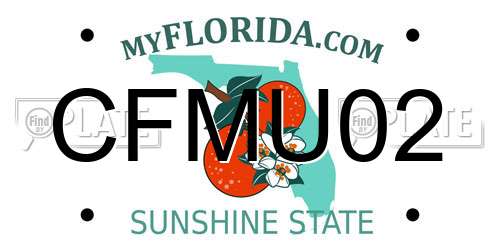 CFMU02 Florida License Plate