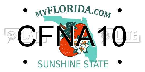 CFNA10 Florida License Plate