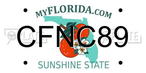 CFNC89 Florida License Plate