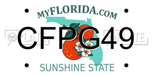 CFPG49 Florida License Plate
