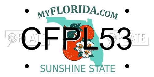 CFPL53 Florida License Plate