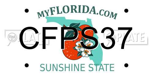 CFPS37 Florida License Plate