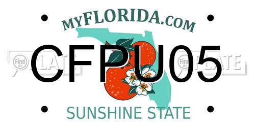 CFPU05 Florida License Plate