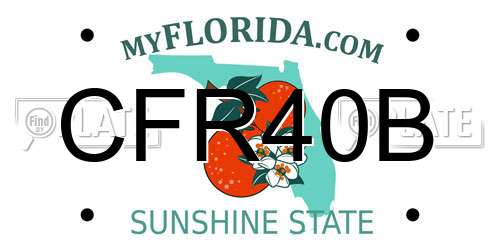 CFR40B Florida License Plate