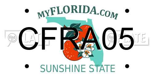 CFRA05 Florida License Plate