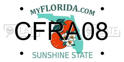 CFRA08 Florida License Plate