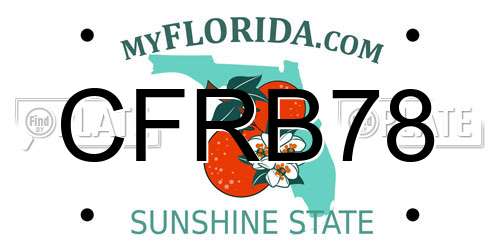 CFRB78 Florida License Plate
