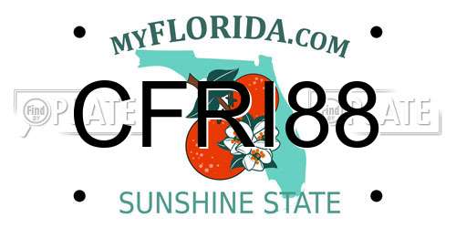 CFRI88 Florida License Plate