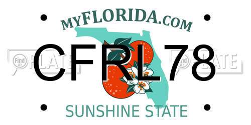 CFRL78 Florida License Plate