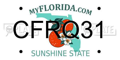 CFRQ31 Florida License Plate