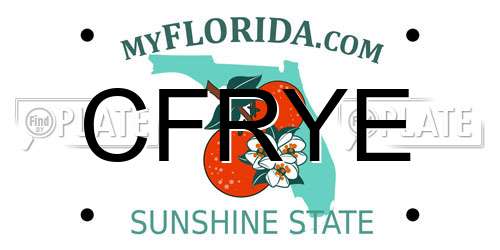 CFRYE Florida License Plate