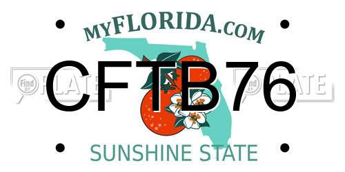 CFTB76 Florida License Plate