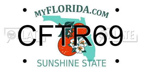 CFTR69 Florida License Plate