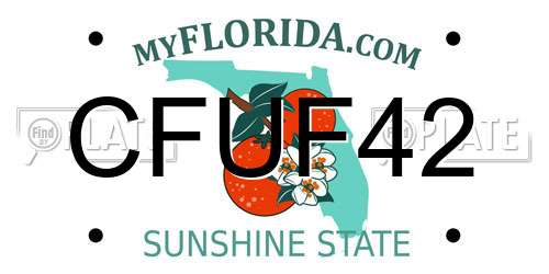 CFUF42 Florida License Plate