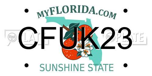 CFUK23 Florida License Plate