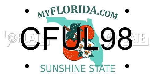 CFUL98 Florida License Plate
