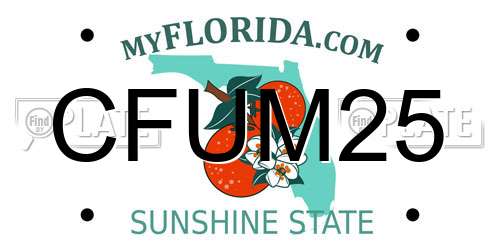 CFUM25 Florida License Plate