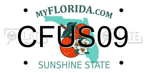 CFUS09 Florida License Plate