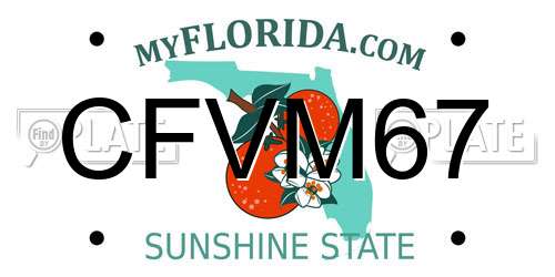CFVM67 Florida License Plate