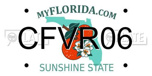 CFVR06 Florida License Plate