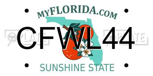 CFWL44 Florida License Plate