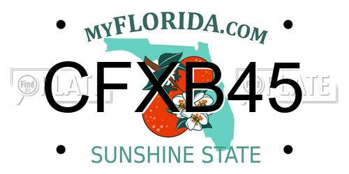 CFXB45 Florida License Plate