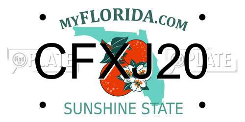 CFXJ20 Florida License Plate