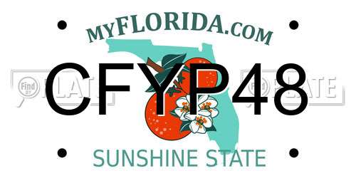 CFYP48 Florida License Plate
