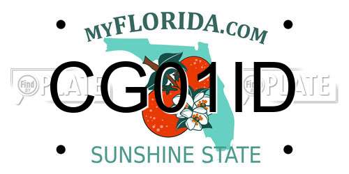 CG01ID Florida License Plate