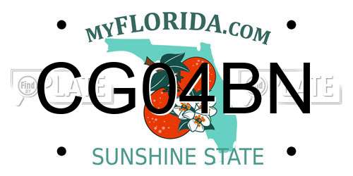 CG04BN Florida License Plate