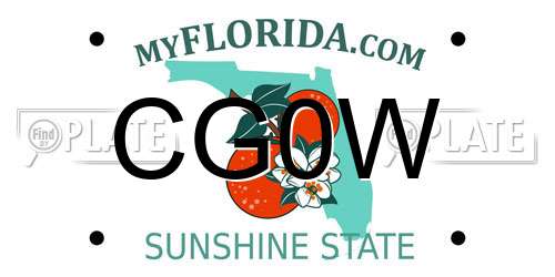 CG0W Florida License Plate