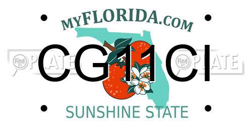 CG11CI Florida License Plate