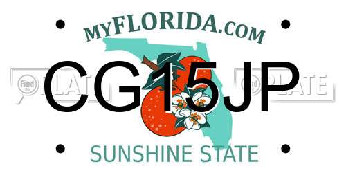 CG15JP Florida License Plate