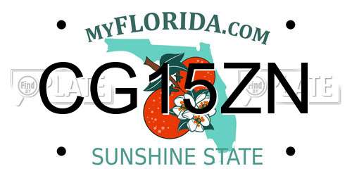 CG15ZN Florida License Plate
