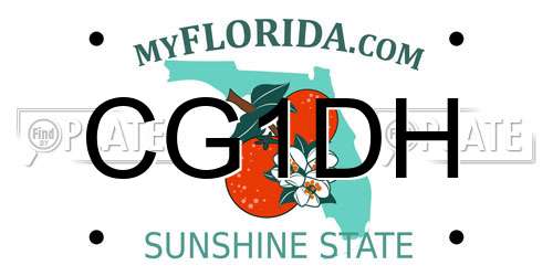 CG1DH Florida License Plate