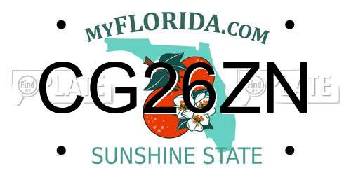 CG26ZN Florida License Plate