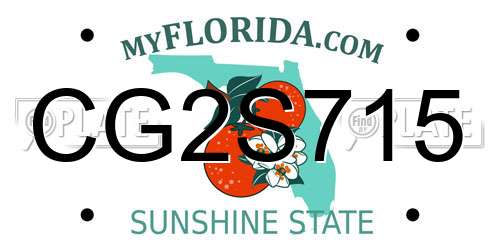 CG2S715 Florida License Plate