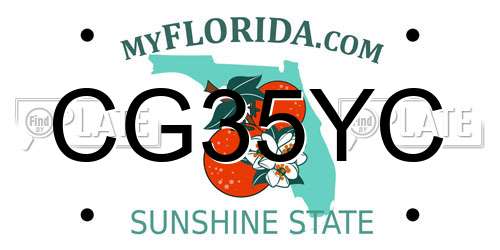 CG35YC Florida License Plate