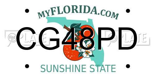 CG48PD Florida License Plate