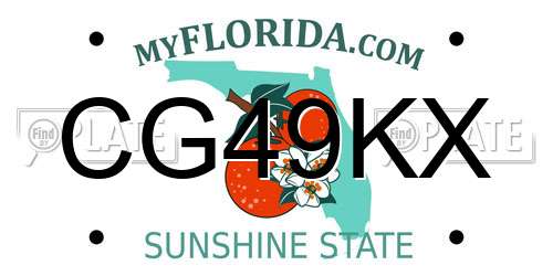 CG49KX Florida License Plate