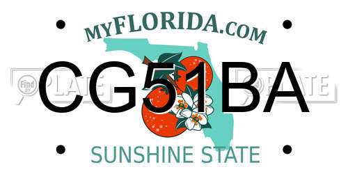 CG51BA Florida License Plate