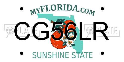 CG56LR Florida License Plate