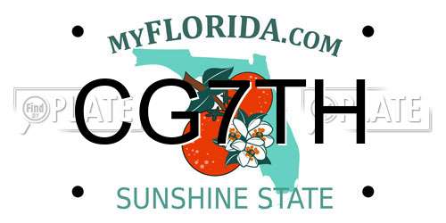 CG7TH Florida License Plate