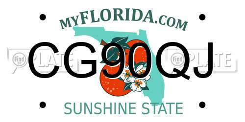 CG90QJ Florida License Plate